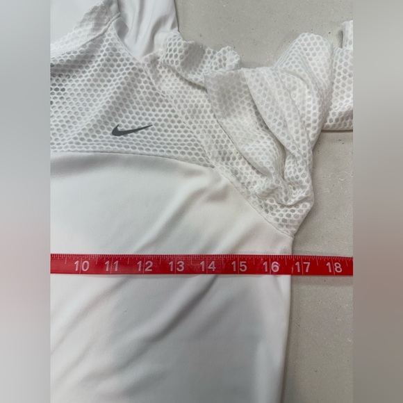 NIKE White Dri Fit Hooded Layering Top - Picture 4 of 8